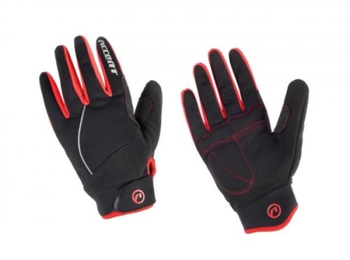 Rękawiczki ACCENT Snowflake czarno czerwone-13866