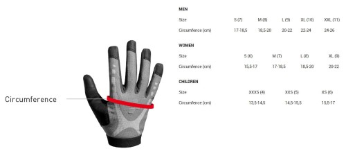 Rękawiczki ACCENT Snowflake czarno czerwone-13867