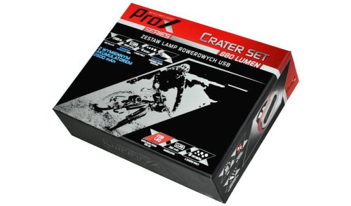 Zestaw lampek Prox Crater 880Lm + Iris  50Lm USB-13968