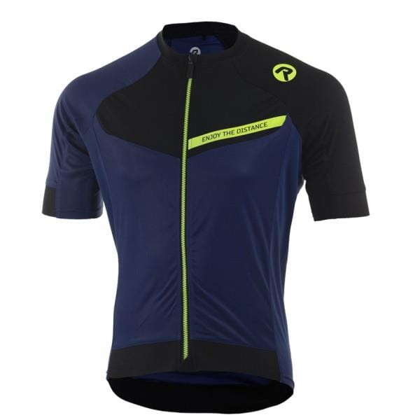 Koszulka Rogelli Contento czarny niebieski fluo-14706