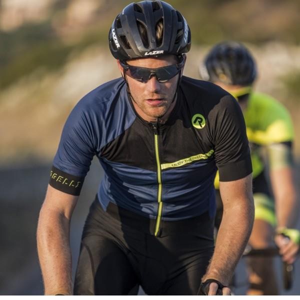 Koszulka Rogelli Contento czarny niebieski fluo-14707