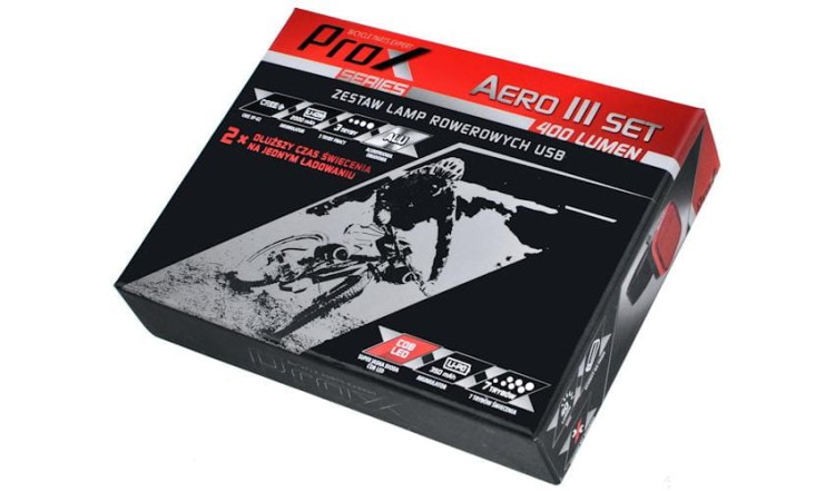 Zestaw lampek Prox Aero III set 400lm APUS 30l USB-13053