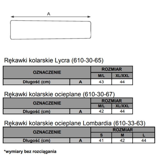 Rękawki ACCENT LYCRA czarne-19233