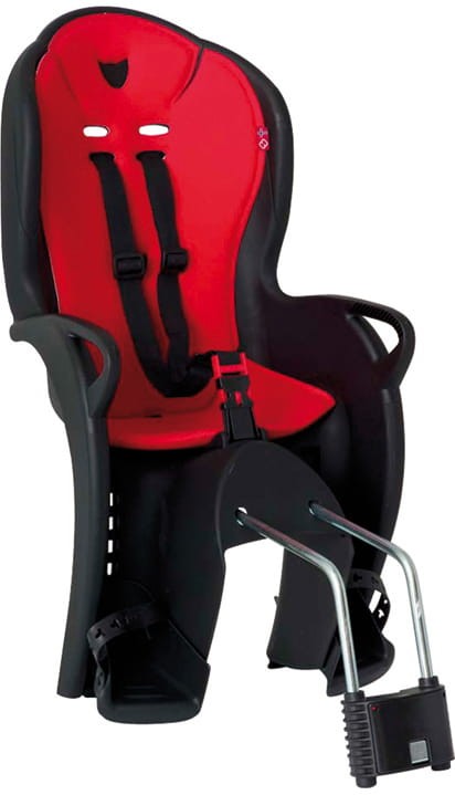 Fotelik dziecięcy na rower  KISS  czarny czerwony-821