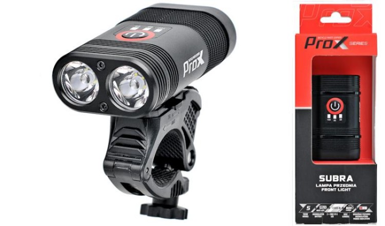 Lampka przód ProX Subra 600Lm 1800mAh USB-22584