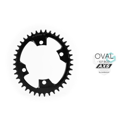 Tarcza GARBARUK SRAM AXS 107BCD oval 40T czarna-25130