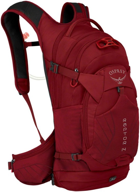 Plecak z bukłakiem Osprey Raptor 14 Wildfire Red-25996