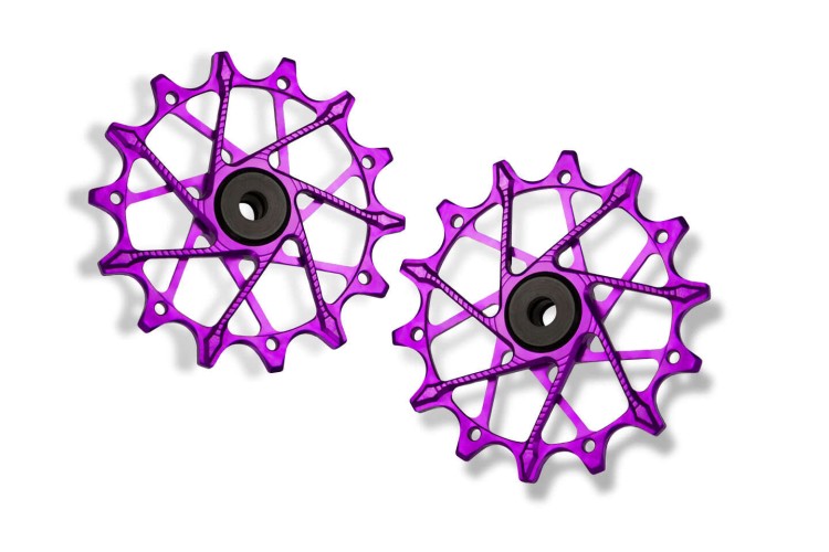 Kółka przerzutki Shimano 12rz GARBARUK 14-14T fiol-26073