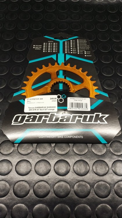Tarcza GARBARUK SHIMANO DM XTR XT SLX 32T gold-17803