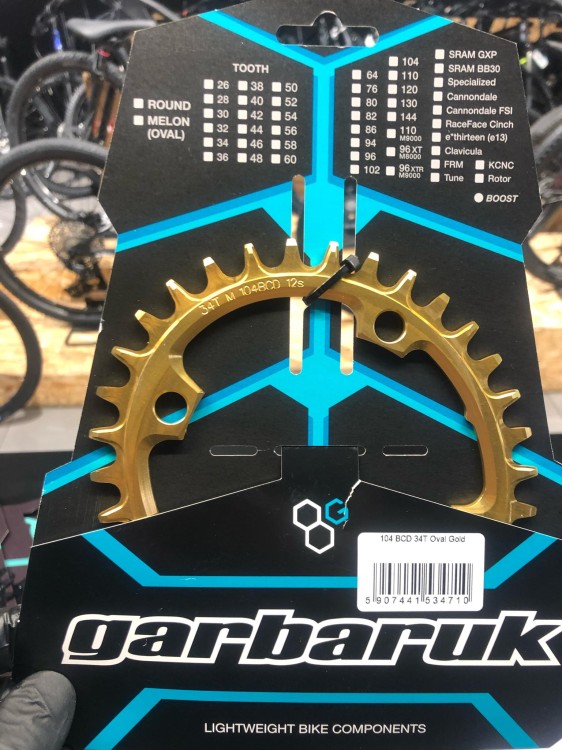 Tarcza GARBARUK shimano quarq inne 104BCD oval 34t-19080