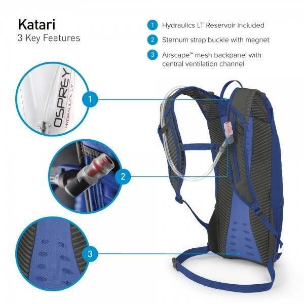 Plecak bez bukłaka Osprey Katari 3 lime stone-26007