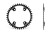 Tarcza GARBARUK shimano GRX Round 44T czarna-29414