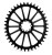 Tarcza GARBARUK SRAM AXS road CX oval 44T czarna-29686
