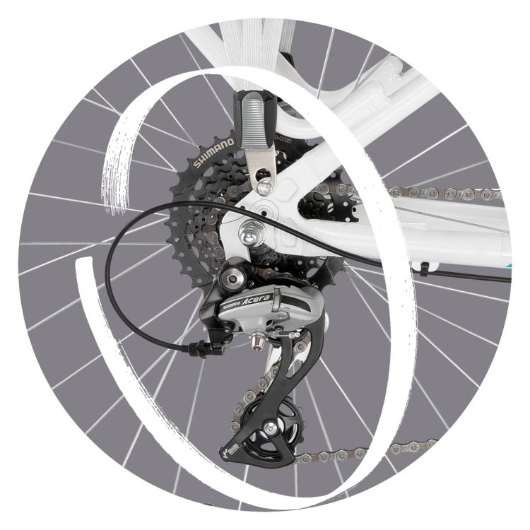 Rower PUKY Skyride 24-8 Alu light white 4917-29920