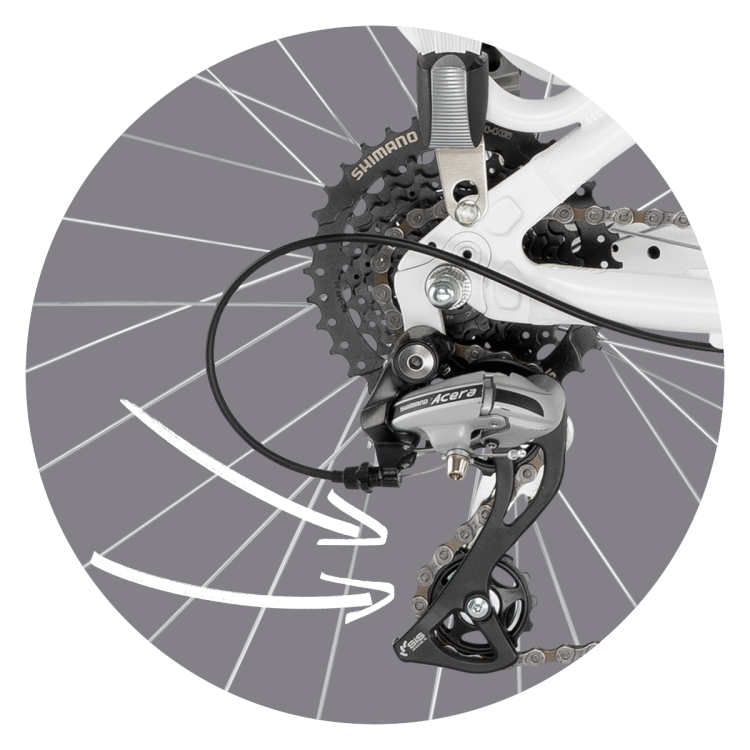 Rower PUKY Skyride 24-8 Alu light white 4917-29924