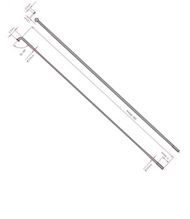 Szprycha DTswiss  J-bend 2.0x2.3x1.25 282mm czarne-32903
