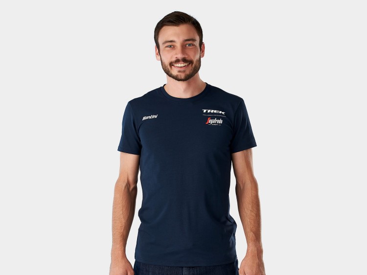 Męski T-shirt Santini Trek Segafredo ciemnoniebies-33854