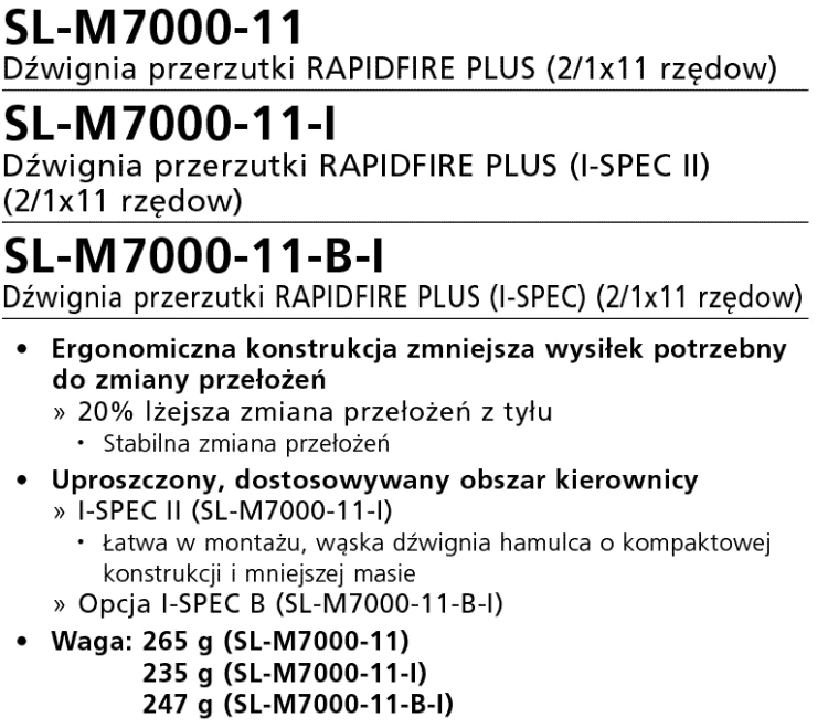 Manetka prawa 11rz SHIMANO SLX M7000-R-11047