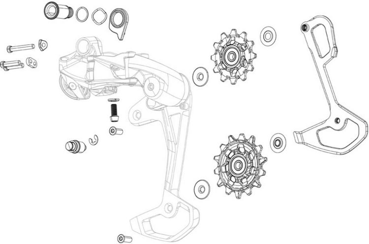 Zestaw kółek SRAM przerzutki tylnej FORCE22 RIVAL2-37683