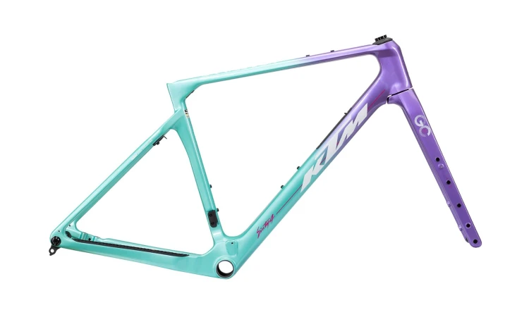 Rama KTM GRAVELATOR Retro szmaragt fiolet biel-39201