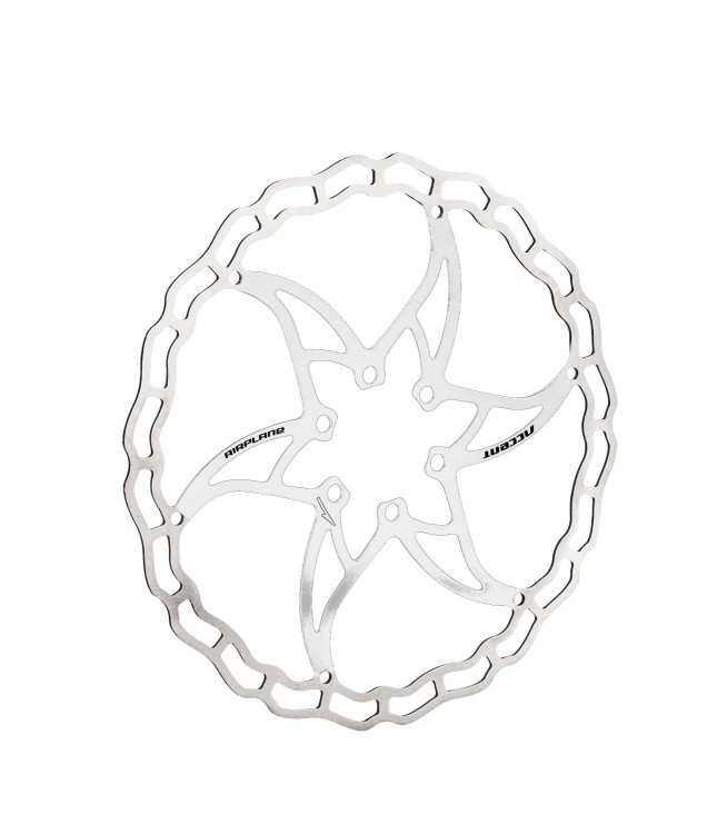 Tarcza hamulca 180mm 6śr ACCENT AIRPLANE srebrna-11317