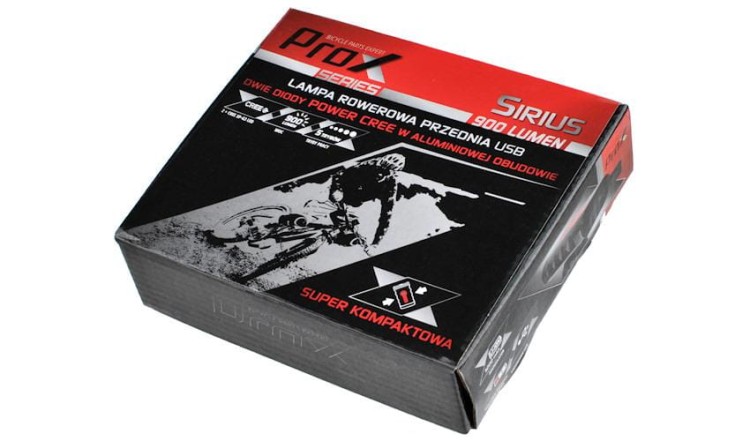 Lampka przód ProX Sirius 900lm USB-12662