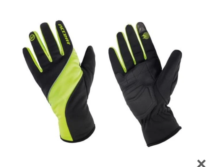 Rękawiczki ocieplane Windstar czarno-zielone-12856
