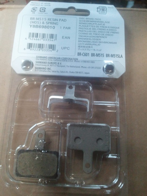Klocki SHIMANO BR-M515 BR-C601 BR-M515LA M05 żywic-2129