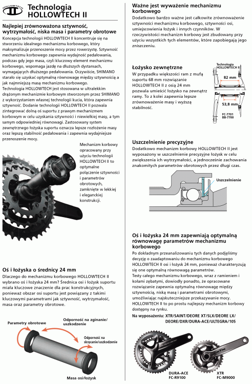 Mechanizm Korbowy 11rz +3mm FC-M7000 B/Tarczy 175m-11060